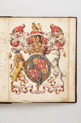 Sukkanauhan ritarikunta: Graftonin herttua Charles Fitzroylle kuulunut ohjekirja - Akvarellikäsikirjoitus, Beg. 1700-luvulla