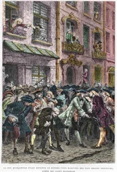 Pariisi IV:n kaupunginosa - La rue Quincampoix en 1720 a l