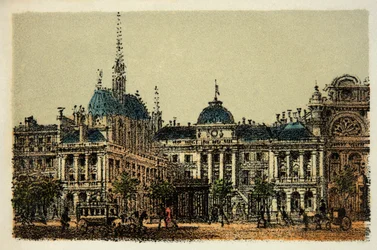 Pariisi vuonna 1874: Oikeuspalatsi ja Sainte Chapelle, yksityinen kokoelma