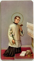 Imatge pietosa: Aloysius Gonzaga adorant la creu (impressió)finlandesa