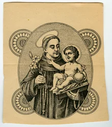 Hurskas kuva: Saint Anthony of Padova (kaiverrus)
