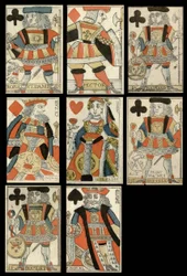 Pelikorttien pelaaminen historiallisten henkilöiden kanssa.