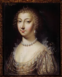 Muotokuva Anne Austriasta (1601-1666), Ranskan kuningattaresta Anonyymi maalaus. 1600-luvun yksityinen kokoelma