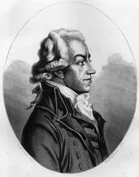Antoine Pierre Joseph Marie Barnaven (1761-1793) muotokuva ranskalaisesta poliitikosta - Kaiverrus vuodelta 1863 Dupray de La Maherien "Punaiseen kirjaan - Histoire De L