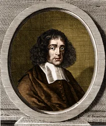 Alankomaalaisen filosofin Baruch Spinozan (1632-1677) muotokuva. Hänet tunnetaan myös nimillä Bento de Espinosa, Benedictus de Spinoza ja Benoît de Spinoza.