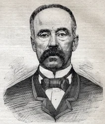 Skotlantilaistaustaisen brittiläisen kasvitieteilijän Charles Mooren (1820-1905) muotokuva. Kaiverrus julkaisussa ”Le Petit Parisien”, 1893.