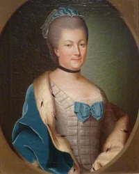 Muotokuva kreivitär Palatine Caroline Zweibrückenistä, n. 1750 (öljy kankaalle)