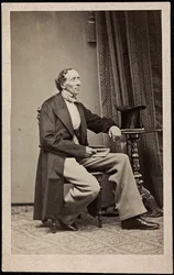 Hans Christian Andersenin (1805-1875) muotokuva, Anonyymi . Valokuva, noin 1865. Yksityiskokoelma
