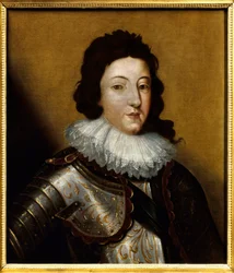 Ludvig XIII:n (1601-1643) muotokuva. Anonyymi maalaus 1600-luvulta. Öljy kankaalle. On mainittava: Reims, Musee Des Beaux Arts