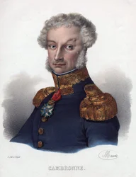 Pierre Cambronnen (1770-1842) muotokuva - Nimetön - 1835 - Litografia, akvarelli - 32x24 - Yksityiskokoelma