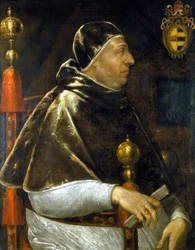 Paavi Aleksanteri VI:n muotokuva (Rodrigo Borgia 1431-1503). Anonyymi maalaus. Milano.
