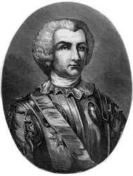 Thomas Arthurin (1702-66) Earl of Lallyn muotokuva - Markiisi Thomas Arthurin, Baron de Tollendalin, Earl of Lallyn (1702-1766), irlantilaista alkuperää olevaa ranskalaista kenraalia muotokuva - Kaiverrus vuodelta 1863 kirjassa "The Red Book - History Of T