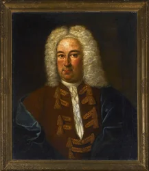 Säveltäjä Georg Friedrich Händel (Haendel) (1685-1759), Anonymous, muotokuva. Öljy kankaalle, koko: 76x64