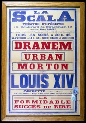 Julisteet operetille "Louis XIV" La Scalassa