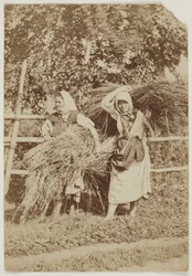 Venäläisiä talonpoikaisnaisia, n.1855 (suolainen paperivedos vahapaperinegatiivista)