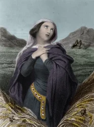 Pyhä Adelaide eli Burgundin Adelaide (931-999) - Italian Adelaide - tunnetaan myös nimellä Burgundin Adelaide - teoksessa "The Saintes Femmes". 1852.