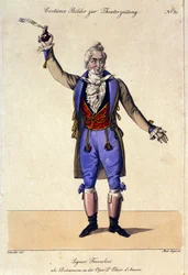 Basso Giuseppe Frezzolini (1789-1861) tulkitsee tohtori Dulcamaraa Gaetano Donizettin (1797-1848) oopperassa "L