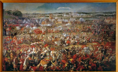 Anonyymien ottomaanien maalaus Wienin piiritys vuonna 1683. 1700-luvun Wien. Taidehistoriallinen museo