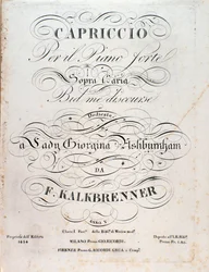 F Kalkbrennerin Capriccion partituurin nimisivu
