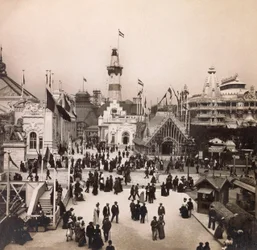 Vuoden 1900 maailmannäyttely - Universelle de 1900 -näyttely Pariisissa: Commerce Navigation Pavilion - yksityinen kokoelma