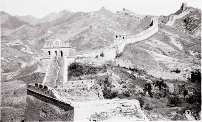 Näkymä Kiinan muurille Valokuva 1900-luvun alun - Yksityiskokoelma