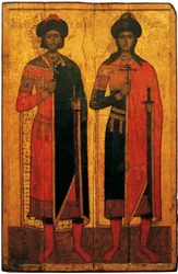 Pyhät Boris ja Gleb, 1300-luvun puoliväli.
