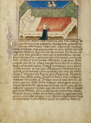 Sisar Guliema rukoilee pyhimyksiä Aimoa ja Vermondoa sairaan sisarensa Marian, Milanon Andreas de Confalonierin vaimon puolesta.