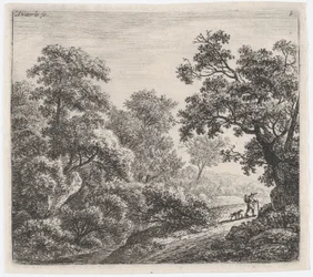 Matkustaja ja hänen koiransa Le Voyageur et son Chien, 1600-luku.
