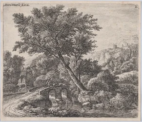 Paimen pienellä sillalla, 1600-luku.