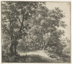 Kaksi hahmoa aidan vieressä Forest Views, sarja A (sarjan nimi)