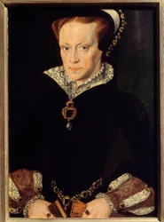 Muotokuva Mary Tudorista (1516-1558) Englannin kuningattaresta Antonio Moron (1517-1575) maalaus 1500-luvun su. 0,32x0,23 m