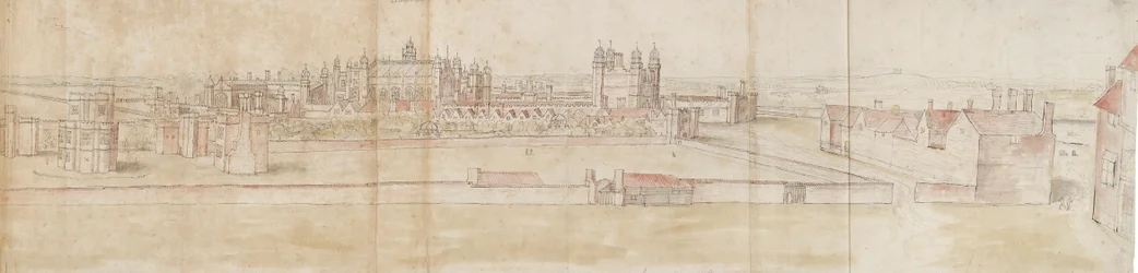 Hampton Courtin palatsi pohjoisesta, 1550-1560