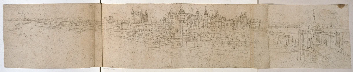 Hampton Court Palace from the River, n. 1544 (kynä ja muste paperille)