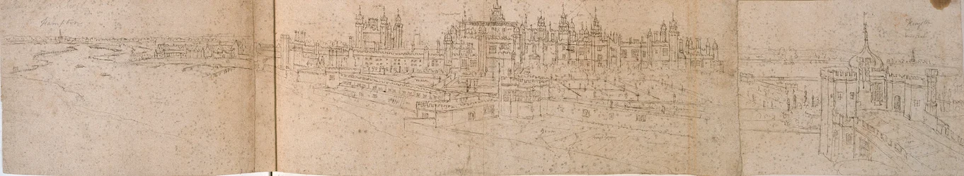 Hampton Courtin palatsi joelta, n. 1550-1560