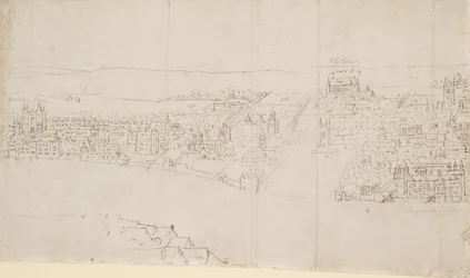 Lontoon panoraama Southwarkista nähtynä: Durham House - Barnard