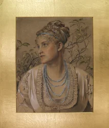 Mary Sandys (1845-1920), n. 1871-73 (värilliset liidut kiillotuspaperilla)