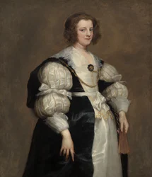 Nainen viuhkan kanssa, noin 1628