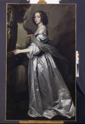 Lady Frances Cranfieldin, Lady Buckhurstin, myöhemmin Dorsetin kreivittären muotokuva, noin 1637-50 (öljy kankaalle).
