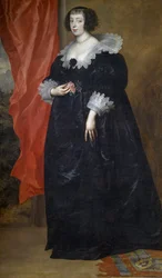 Anthony van Dyckin Margaret of Lorraine (1615-1672) muotokuva, öljy kankaalle, 204x117 cm