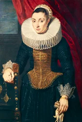 Naisen muotokuva, Anton van Dyckin (1599-1641) seuraaja, öljy kankaalle.