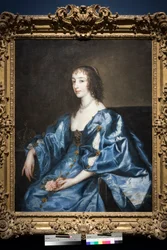 Englannin kuningatar Henrietta Maria, n. 1636-38 (öljy kankaalle)