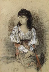 Pukeutunut talonpoika, 1876 (akvarelli ja kynä paperille)