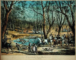 Metsästys Metsässä Meudonissa, 29. maaliskuuta 1819