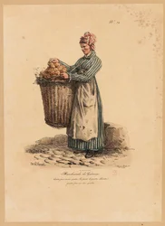 Kakkumyyjä, numero 34 Pariisin huudot -sarjasta, kaiverrus Francois Seraphin Delpech (1778-1825)