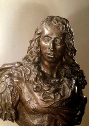 Ludvig II of Bourbon, Conden prinssi, joka tunnetaan nimellä Grand Conde (1621-1686) (Bourbon-Conde), pronssinen rintakuva. Antoine Coysevoxin (1640-1720) veistos 1600-luvulta.