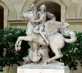 Mercury ratsastaa Pegasuksella, joka tunnetaan nimellä "Marlyn hevonen", 1701-02 (marmori)