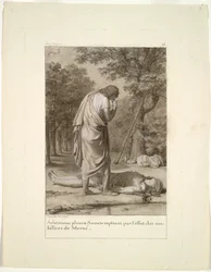 Aristomenes suree Sokrateen kuolemaa Meroën lumouksesta... Kultainen aasi, 1795.