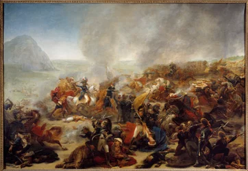 Egyptin kampanja (retkikunta) (1798-1801): "" Nasaretin taistelu 8.4.1799""" Tässä taistelussa voitti kenraali Jean Andoche Junot (Jean-Andoche) (1771-1813). Antoine Jean Grosin (1771-1835) maalaus 1801 su. 1,35 x 1,95 m Nantes, Musee des B