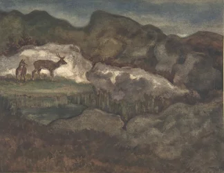 Izards in the Glaciers Pyreneiden säämiskä, 1810-75.
