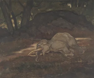 Nukkuva norsu, 1810-75.